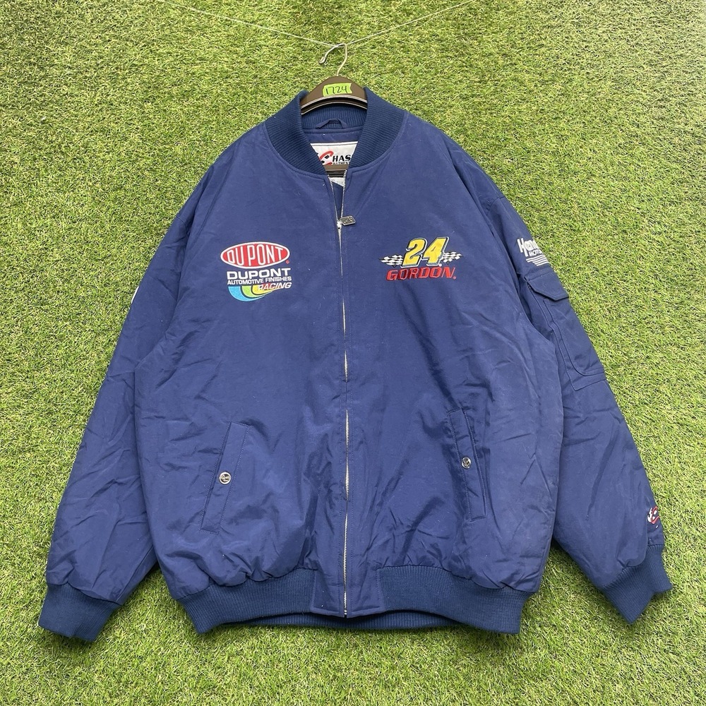 Vintage Team Gordon Nascar Jacket Mens XL Chase Authentics Racing Bomber Zip Up